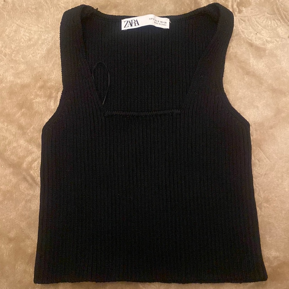 Zara Ribbed Crop Top